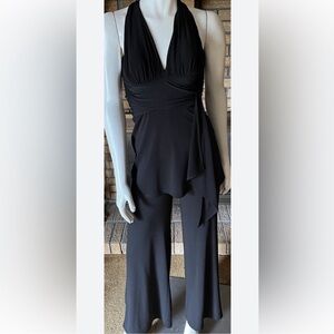 White House Black Market Halter Black Jumpsuit